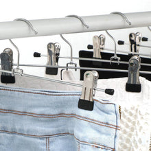 OUNONA Stainless Steel Clothes Drying Hanger with Clips Pants Drying Rack 20pcs