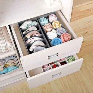 Products titan mall closet underwear organizer drawer foldable storage box drawer dividers dresser drawer organizers for underwear bras grey set of 4 dark grey