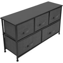 Top rated sorbus dresser with drawers furniture storage tower unit for bedroom hallway closet office organization steel frame wood top easy pull fabric bins 5 drawer black charcoal