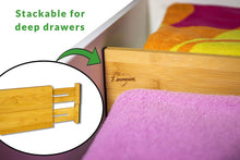Storage drawer dividers bamboo kitchen organizers set of 6 spring loaded drawer divider adjustable expandable drawer organizer best for kitchen bedroom dresser baby drawers closet
