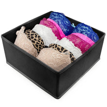Top sorbus foldable storage drawer closet dresser organizer bins for underwear bras socks ties scarves accessories and more 6 piece set black