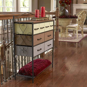 Buy now household essentials victorian 8 drawer chest storage dresser or entryway table black