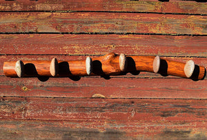 6 Stone Hooks on Oak wood - Hanger - Coat Rack with Beach STONES - Hardwood Handcrafted Wall mounted solid oak towel rack with natural Beach Stones - medal hanger - towel holder