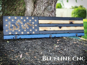 Blue line Battlescar Coat Racks